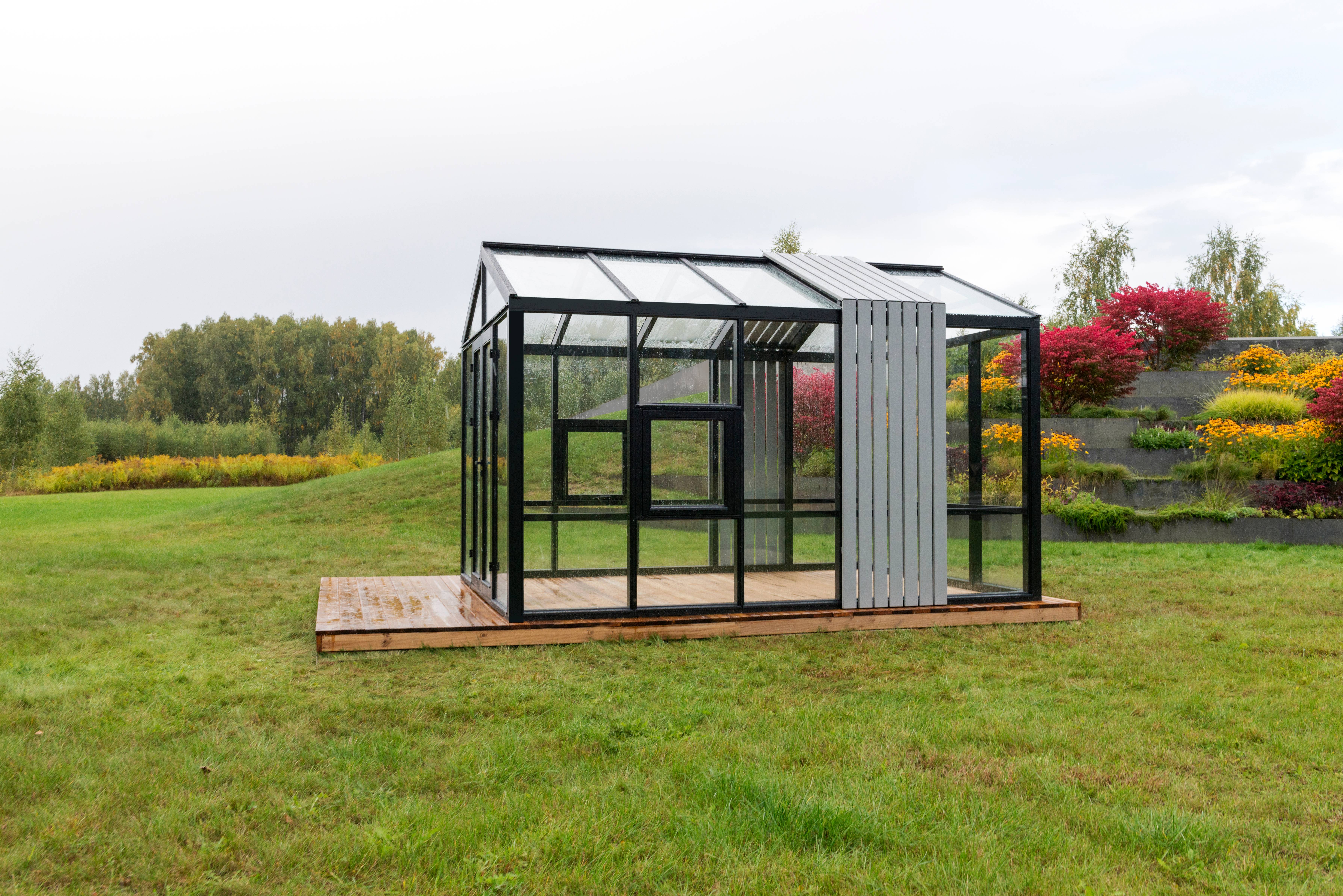 Lignum3 Träväxthus Stali 12 m² 4 mm härdat glas Accoya