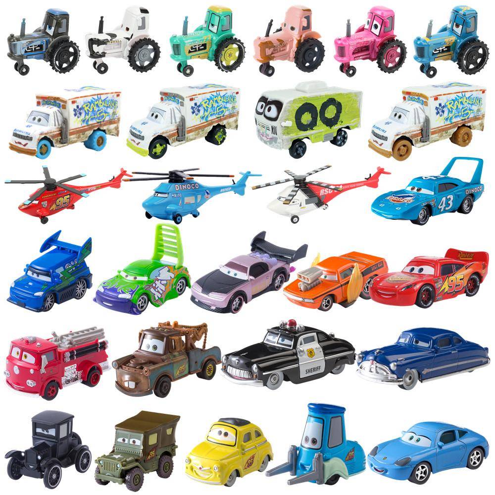 Bilar Disney Pixar Bilar Leksak Blixten McQueen Jackson Storm Bärgarn Sally Sheriff 1:55 Tryckgjutna Modellbilar Leksak Barn Födelsedagspresent