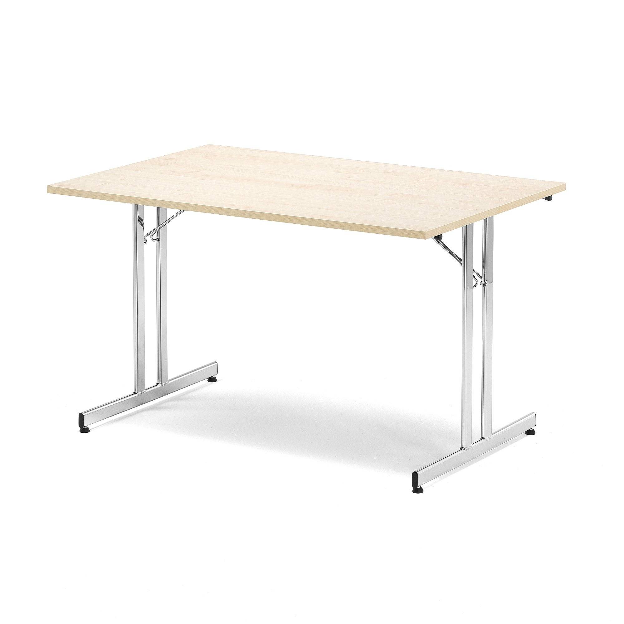 Fällbart bord EMILY, 1200x800 mm, björklaminat, krom
