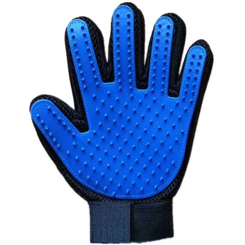 Cat Hair Remove Gloves - Effective Grooming Tool for Pets - blue left