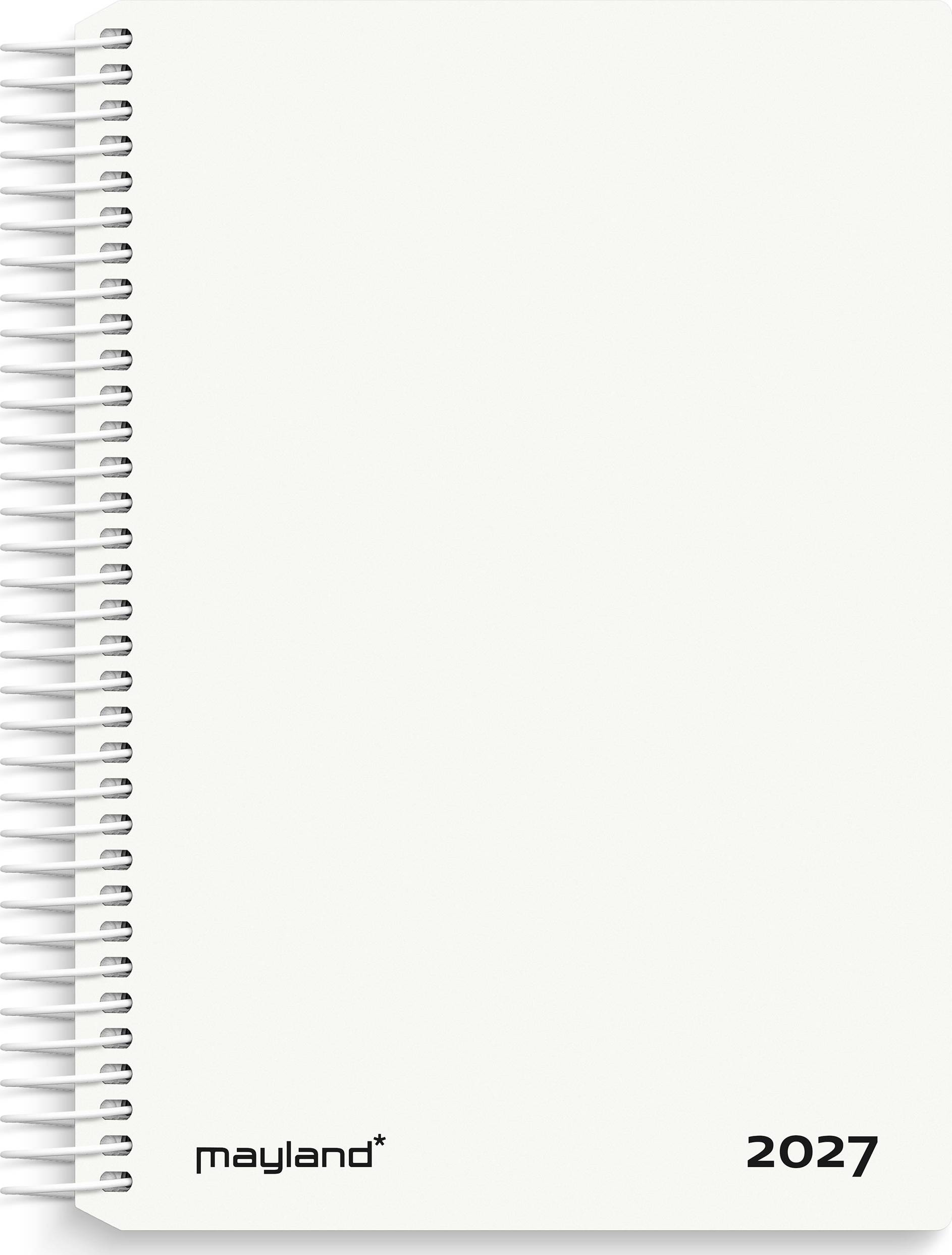 Mayland 2027 Dagkalender, hvid