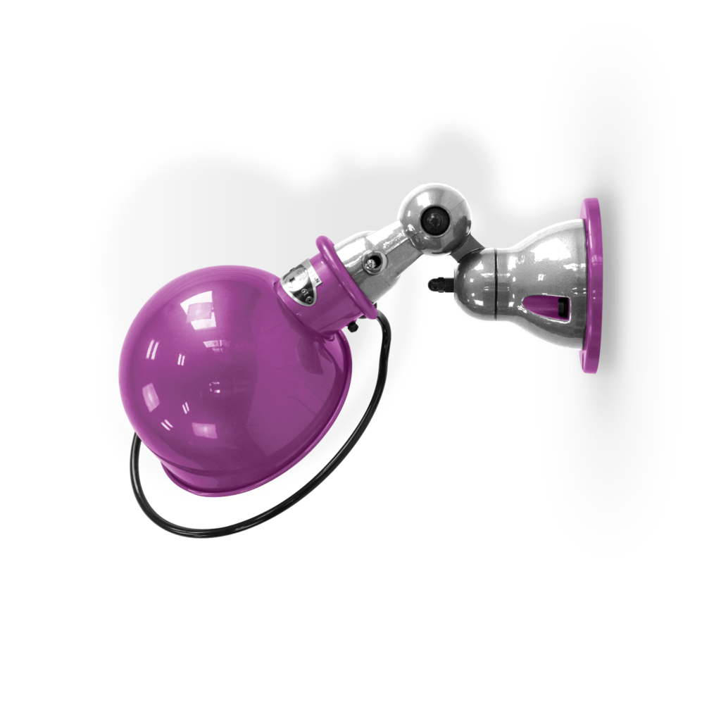 Loft D1000 væglampe fra Jieldé - Violet Fuchsia / Poleret/blank