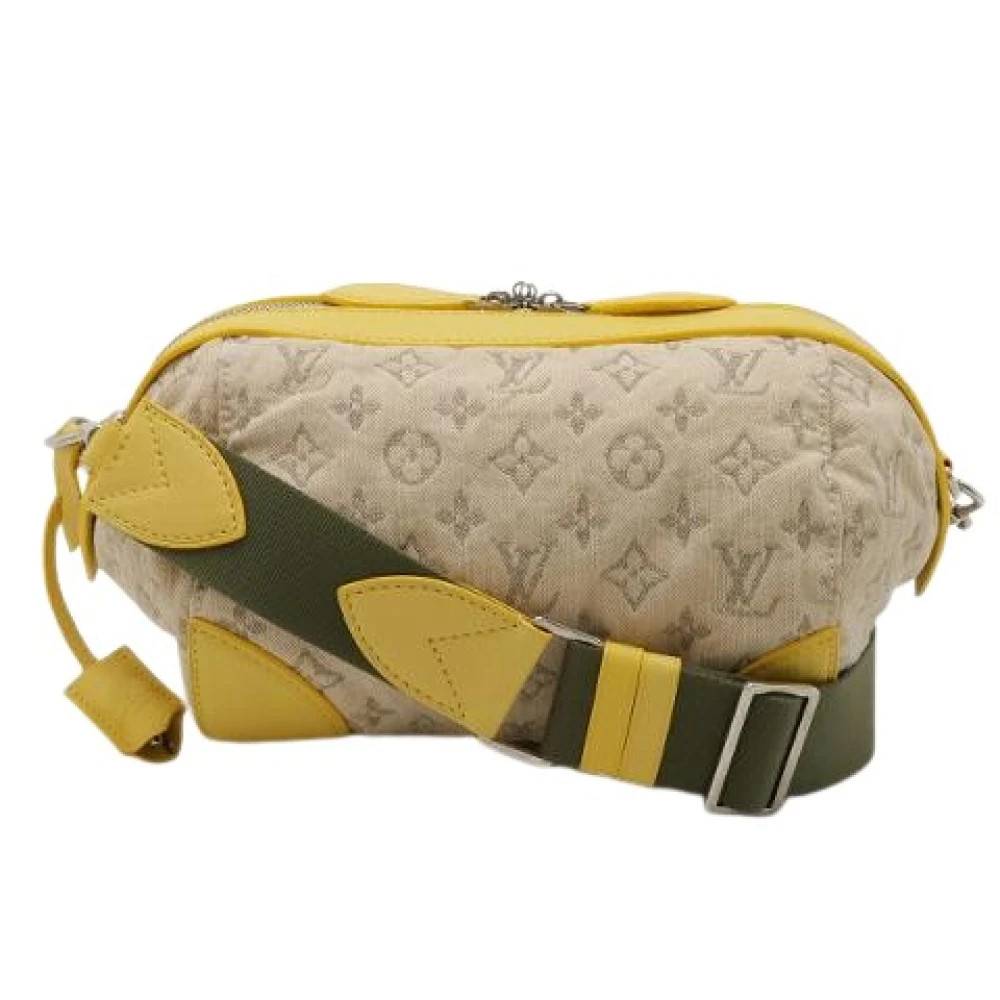 Louis Vuitton Vintage Pre-owned Monogram Denim Skuldertaske M40707 - Vintage - Dame - Beige - ONE SIZE - Uld