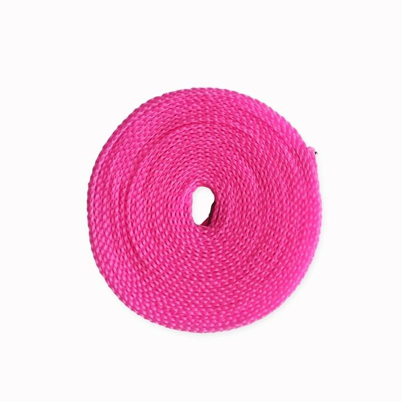 Bärbar anti-slip klädstreck staket-klädstreck torkning utomhus resor klädstreck - Rosa / 3m