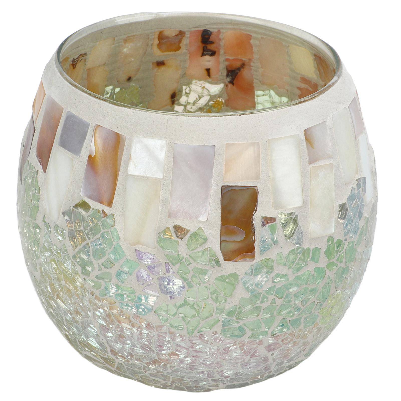 Mosaik Glas Ljusstake Skal Ljus Färg Kula Utseende Hög Ljustransmittans Glas