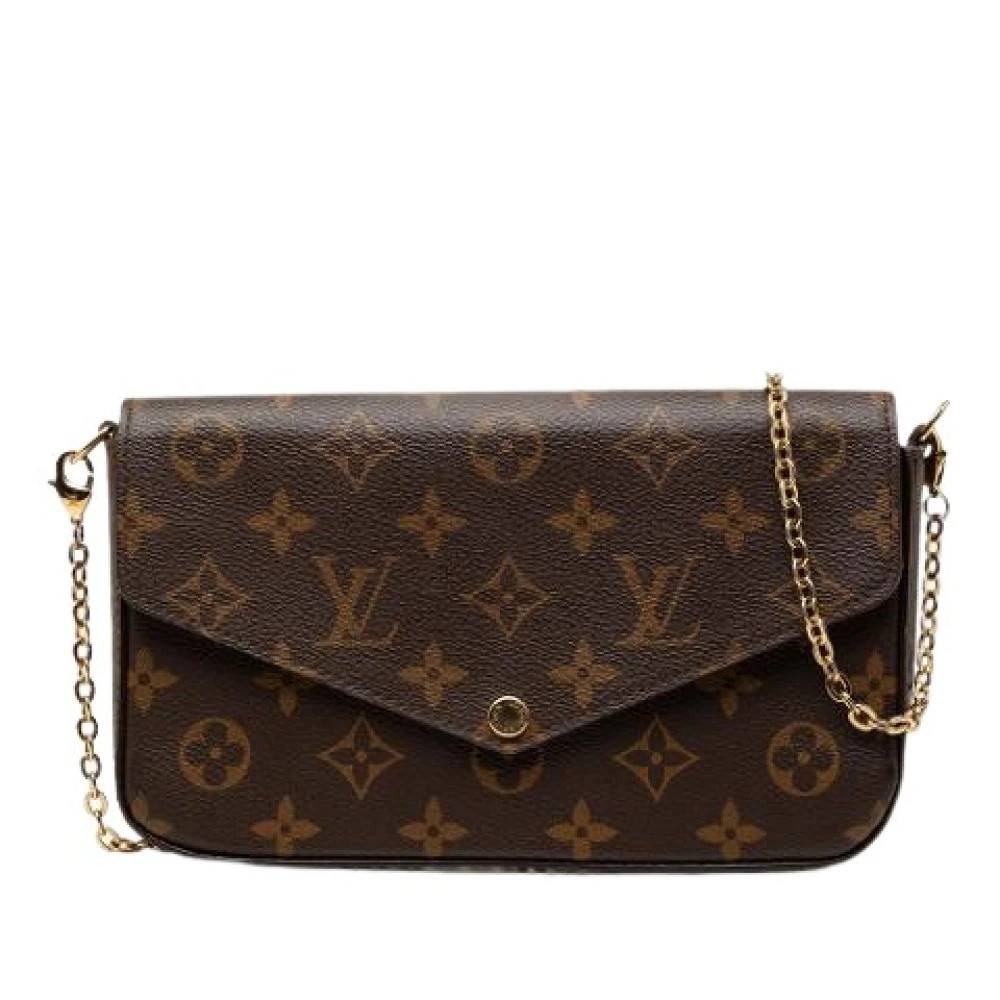 Louis Vuitton Vintage Pre-owned Pochette Felicie - Vintage - Dame - Brun - ONE SIZE - Uld