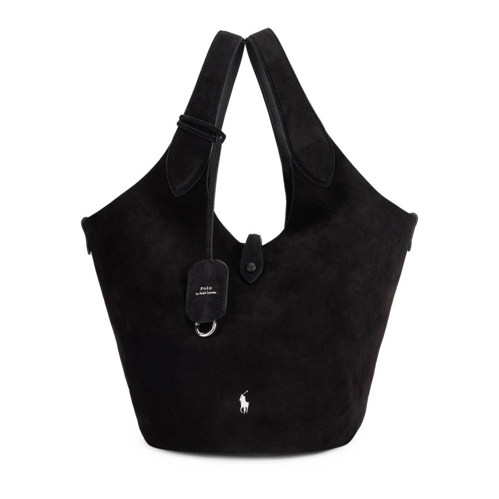 Polo Ralph Lauren Play Suede Tote Bag - Tasker - Dame - Sort - ONE SIZE - Suede