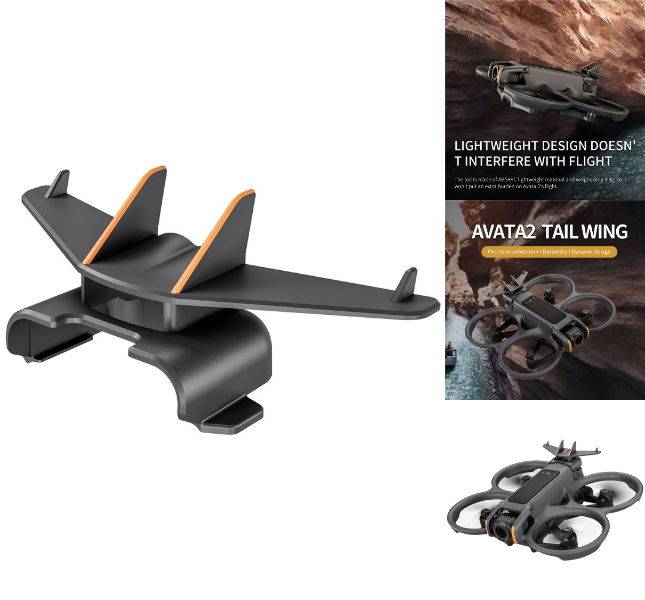 DJI Avata 2 Drone Bagvinge - Batteribeskyttelse og Flyveopgradering
