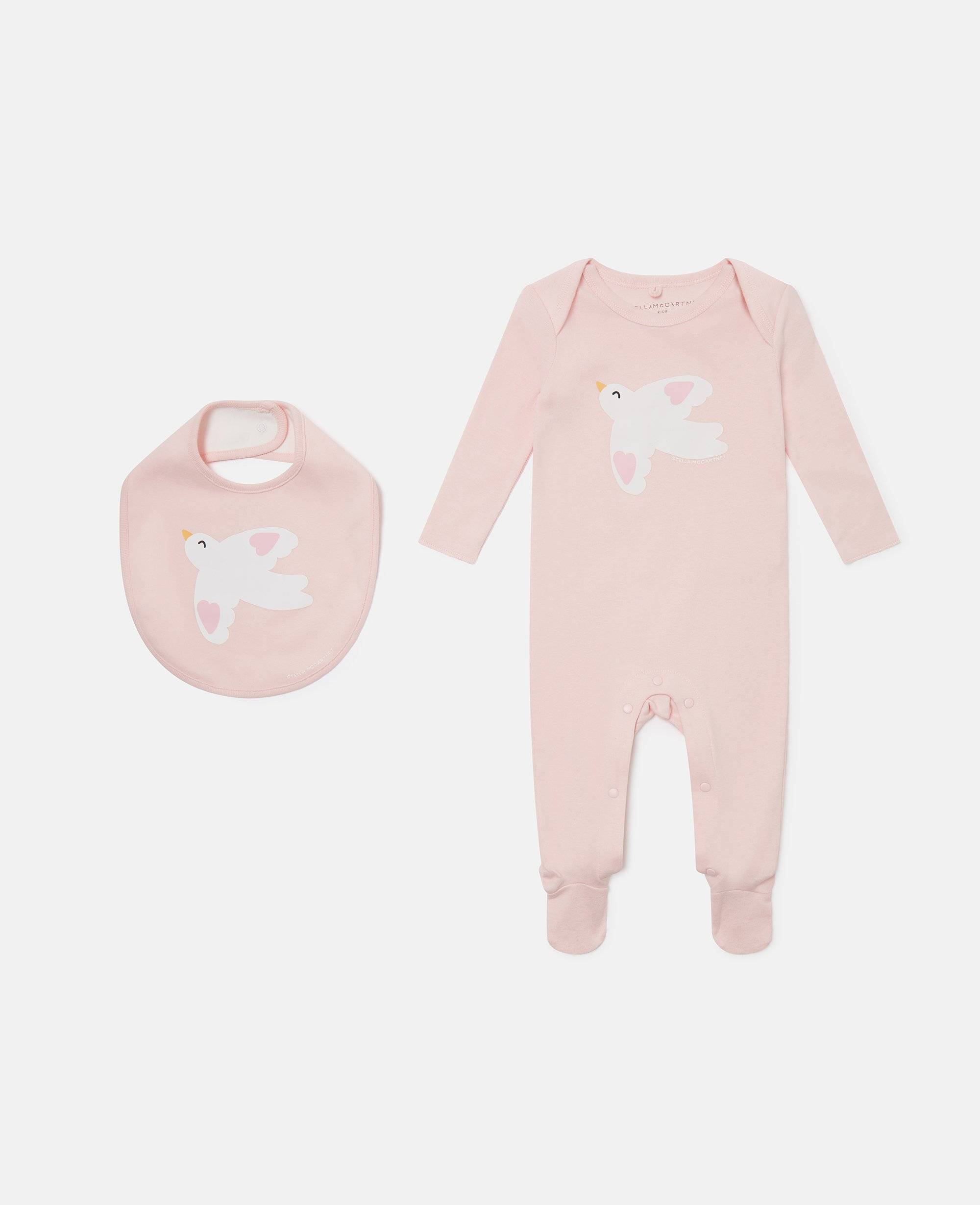 Stella McCartney - Dove Printed Bib and Romper Set, , Size: 24m