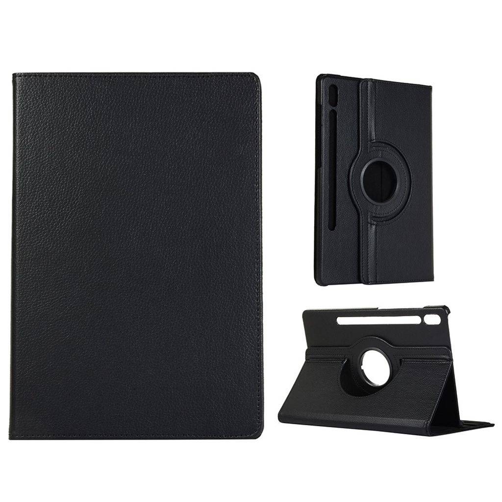 Samsung Galaxy Tab S9 Plus / S8 Plus Cover med 360 rotation - Sort