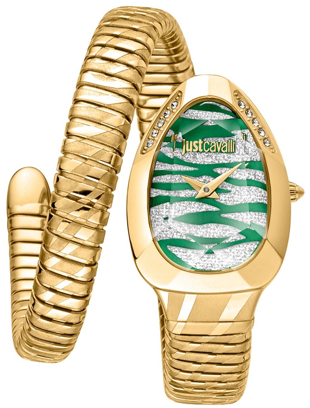 Just Cavalli Dameur JC1L225M0045 Signature Grøn/Gul guldtonet stål