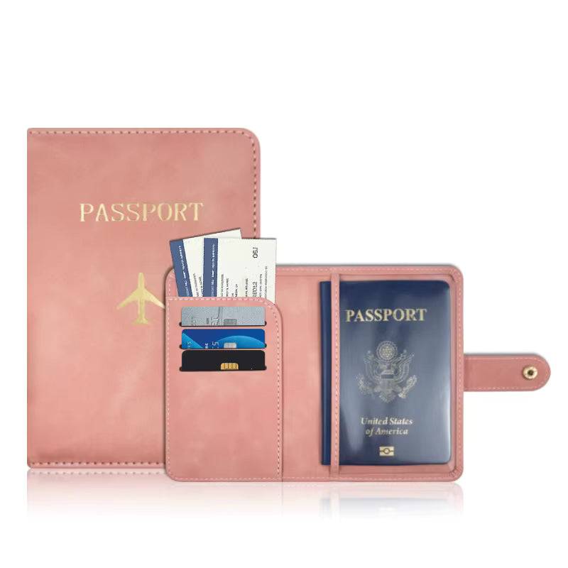 Passfodral med RFID-skydd, vattenavvisande - Rosa