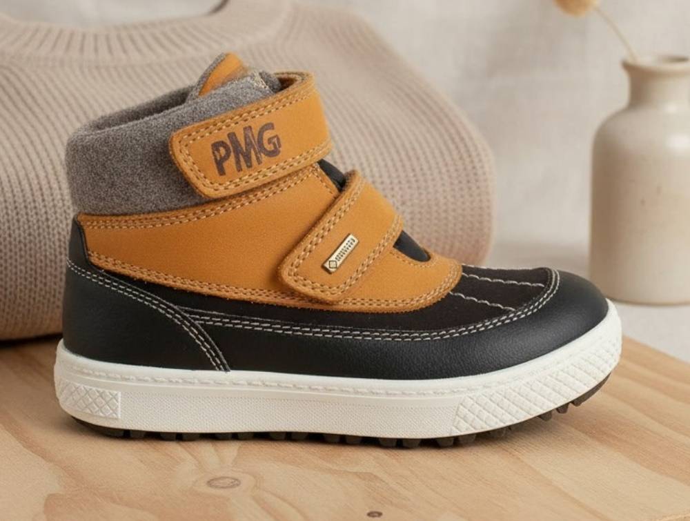 Primigi Vinterstøvle Gul/sort Med Uldfoer Og Gore-tex - Str. 31