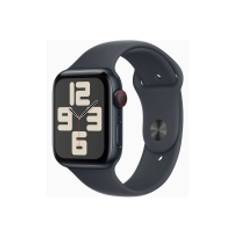 Apple Watch SE (GPS + Cellular) - 2. generation - 44 mm - midnatsaluminium - smart ur med sportsbånd - fluoroelastomer - midnat - båndstørrelse: S/M - 32 GB - LTE, Wi-Fi 4, Bluetooth - 4G - 33 g