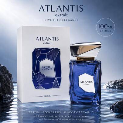 French Avenue Atlantis Extrait 100 ml unisex parfym, oceanisk frisk vattenmelon, kokos, citrus och bärnsten, långvarig eau de parfum