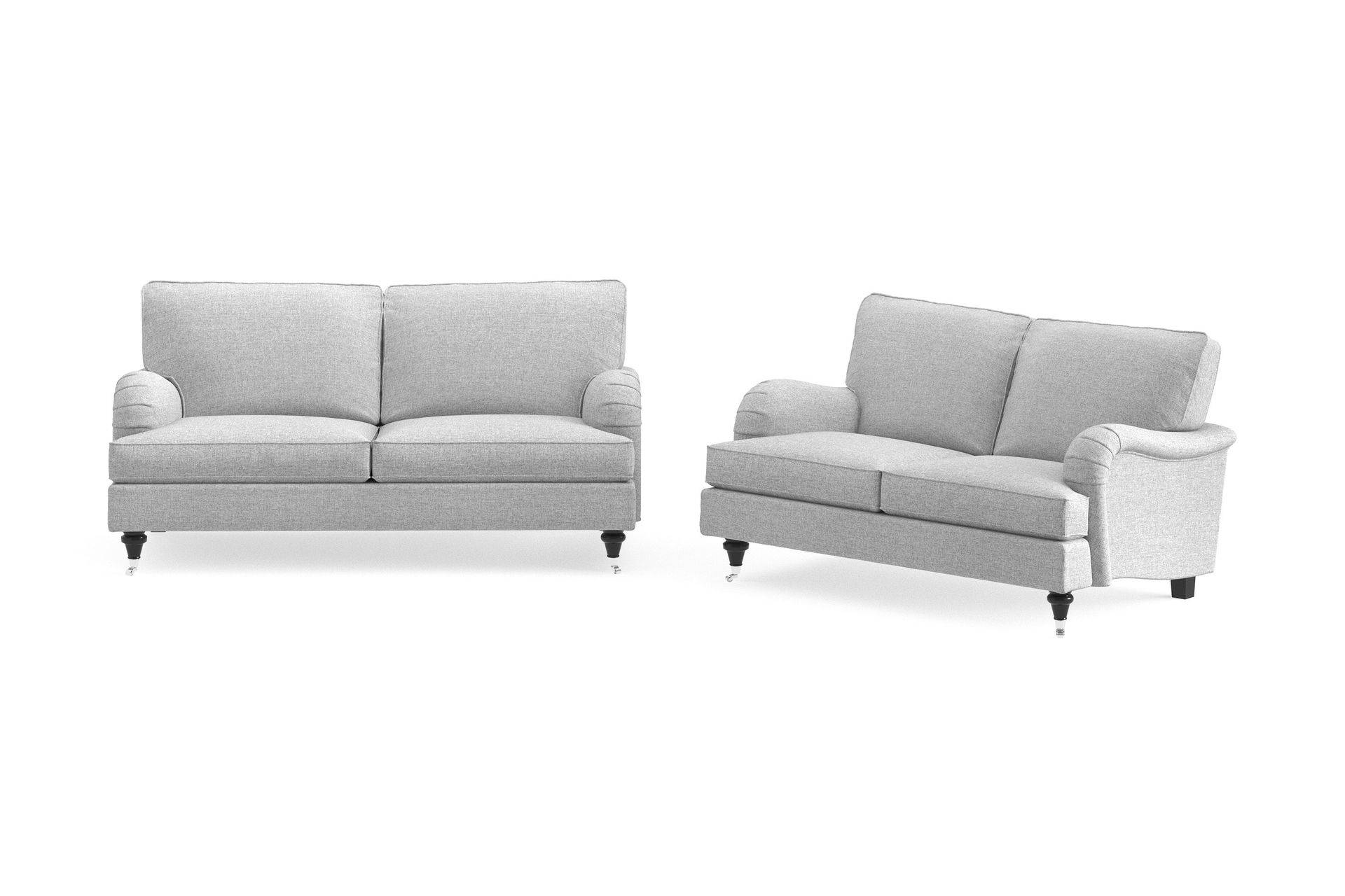 Howard Classic Sofagruppe 2-personers + 2-personers Stofsofa - Grå
