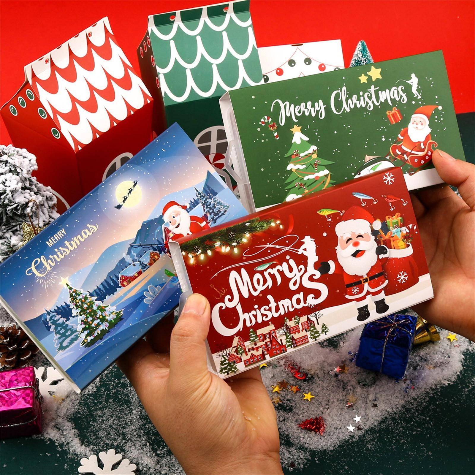 Adventskalender Fiskenedräkning, fiskeredskap Adventskalender för fisk Vuxna män Tonårspojkar, 2024 överraskningspresent cm röd
