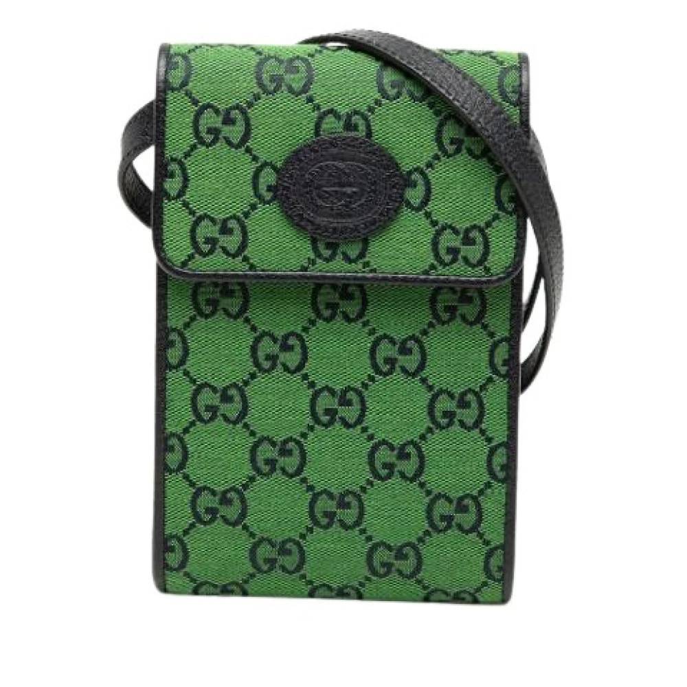 Gucci Vintage Pre-owned Canvas gucci-tasker - Vintage - Dame - Grøn - ONE SIZE -