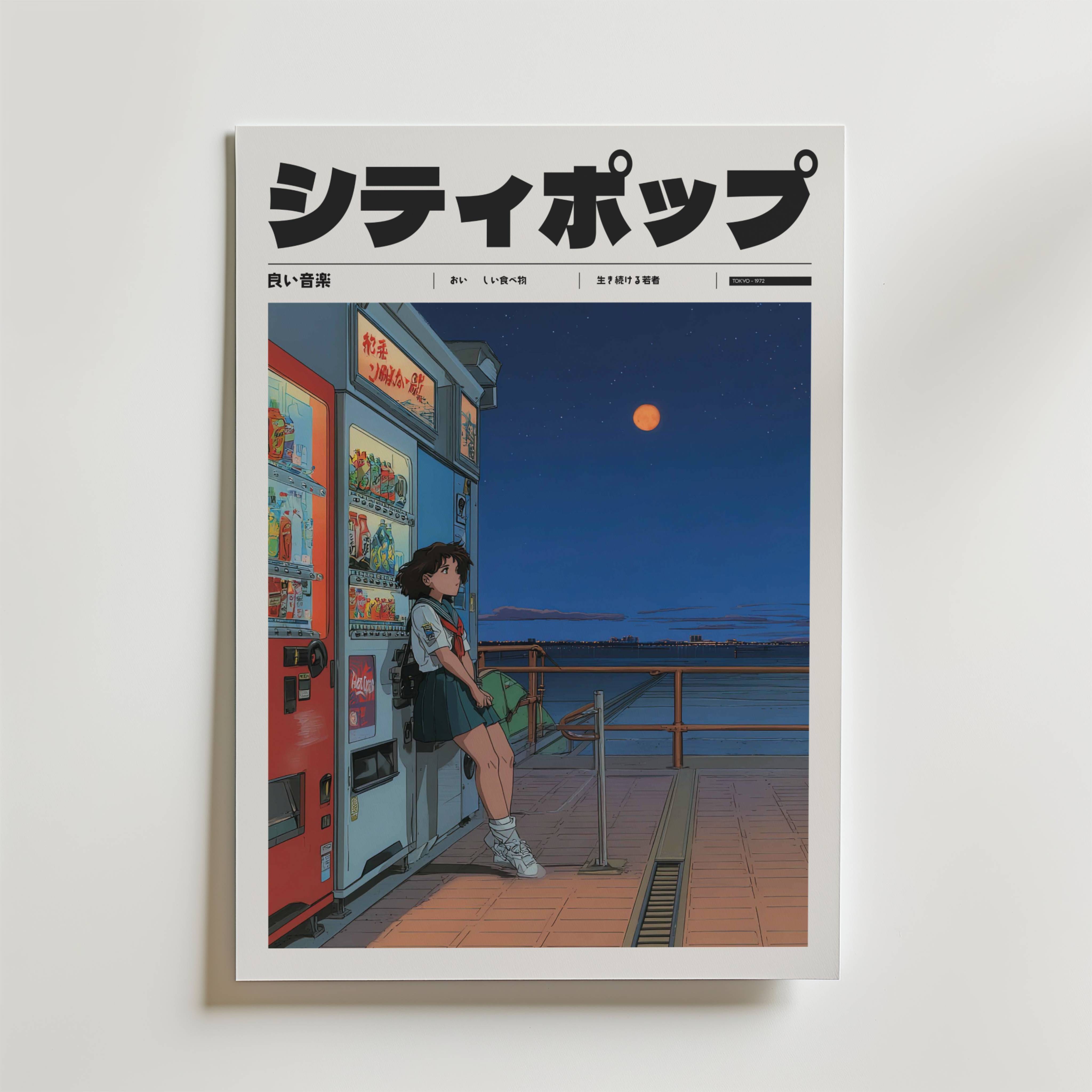 Under the Tangerine Moon Poster - Fine Art Poster 50x70 cm