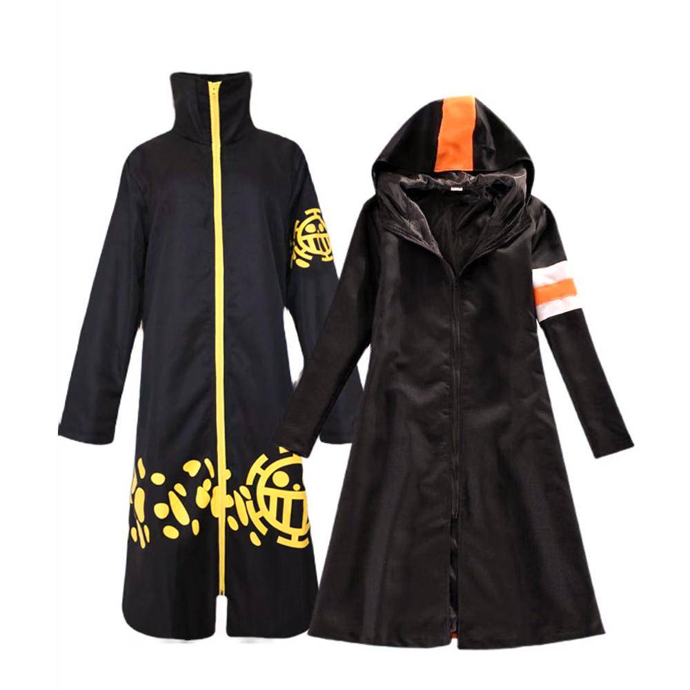 Anime One Piece Trafalgar D. Vattenlag Lång Vindjacka Cosplay Kostym Man Halloween Kostym Trafalgar Rock Vindjacka Jacka cm