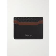 Serapian - Logo-Print Embossed Leather Cardholder - Men - Black