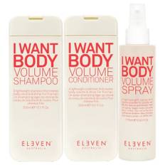 Eleven Australia Volume Trio - Shampoo + Conditioner + I Want Body Texture Spray