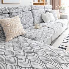 1pc Elastic Stretch Sofa Cover For 1-4 Seater L-Shape Sofa Seat Cushion Cover And Backrest Cover - Grey - Single Seat,2 Seater,3 Seater,4 Seater,Sofa Back Covers,L-shaped