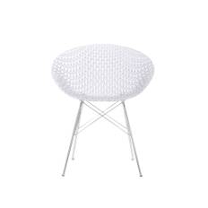 Kartell - Smatrik Chair 4 Legs Crystal/Chrome - Spisebordsstole - Tokujin Yoshioka - Sølv,Gennemsigtig - Metal/Plast