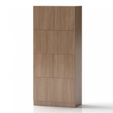 Kontorskab Lockers Fifty - 208x98x51,5 cm, Farve Eg, Lås Nej