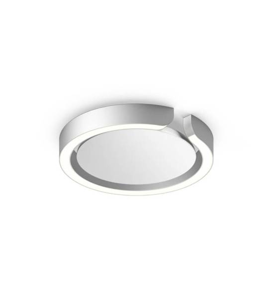 Occhio Mito soffitto 20 bred væg- og loftlampe, mat sølv