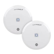 Homematic IP Smart Home 2er-Set Wassersensor, Wassermelder für zuverlässige Alarmierung per Sirene und Push-Benachrichtigung in der Smartphone-App bei Feuchtigkeit und Wasser, 151694A0