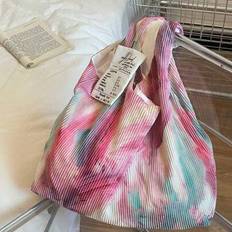 Ny Dam Goddess One Shoulder Bag, Tie-Dye Print, Minimalistisk, Lätt, Vikbar, Tygväska, Lämplig för pendling, Casual, Sport, Högtidsgåva - Multifärgad