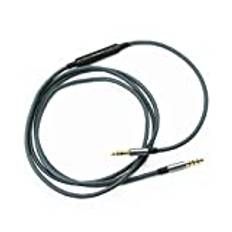 Kabel kompatibel med Audio-Technica ATH-M50xBT, ATH-SR50BT, ATH-ANC9, ATH-ANC7B, ATH-SR5BTBK, ATH-S700BT hörlurar, fjärrkontroll volymkontroll mikrofon för Samsung Galaxy Xiaomi Huawei Android