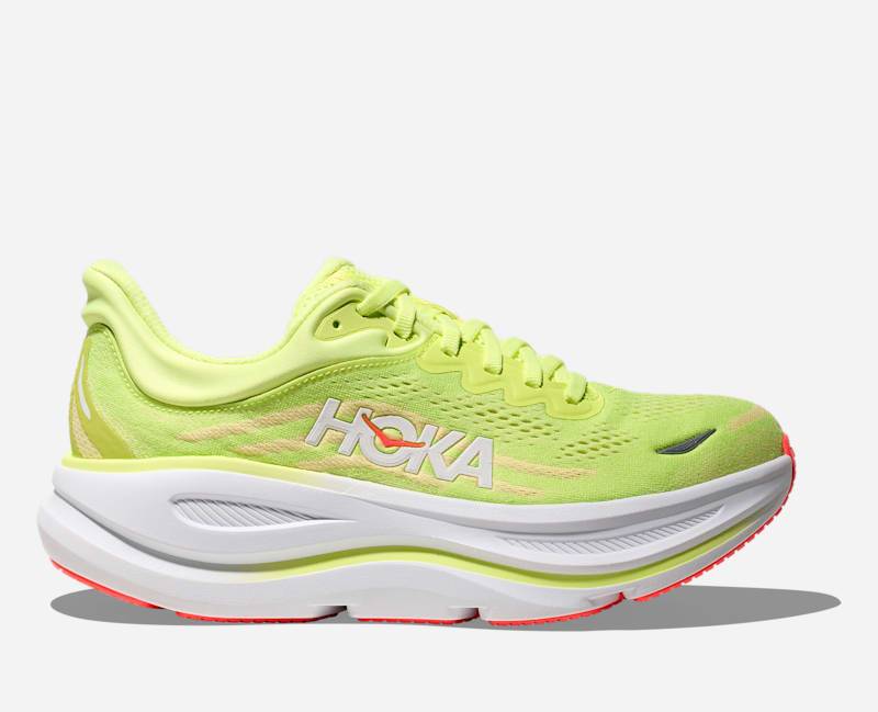 HOKA Bondi 9 Schuhe für Damen in Neon Yuzu/Sunlight Größe 39 1/3 | Straße