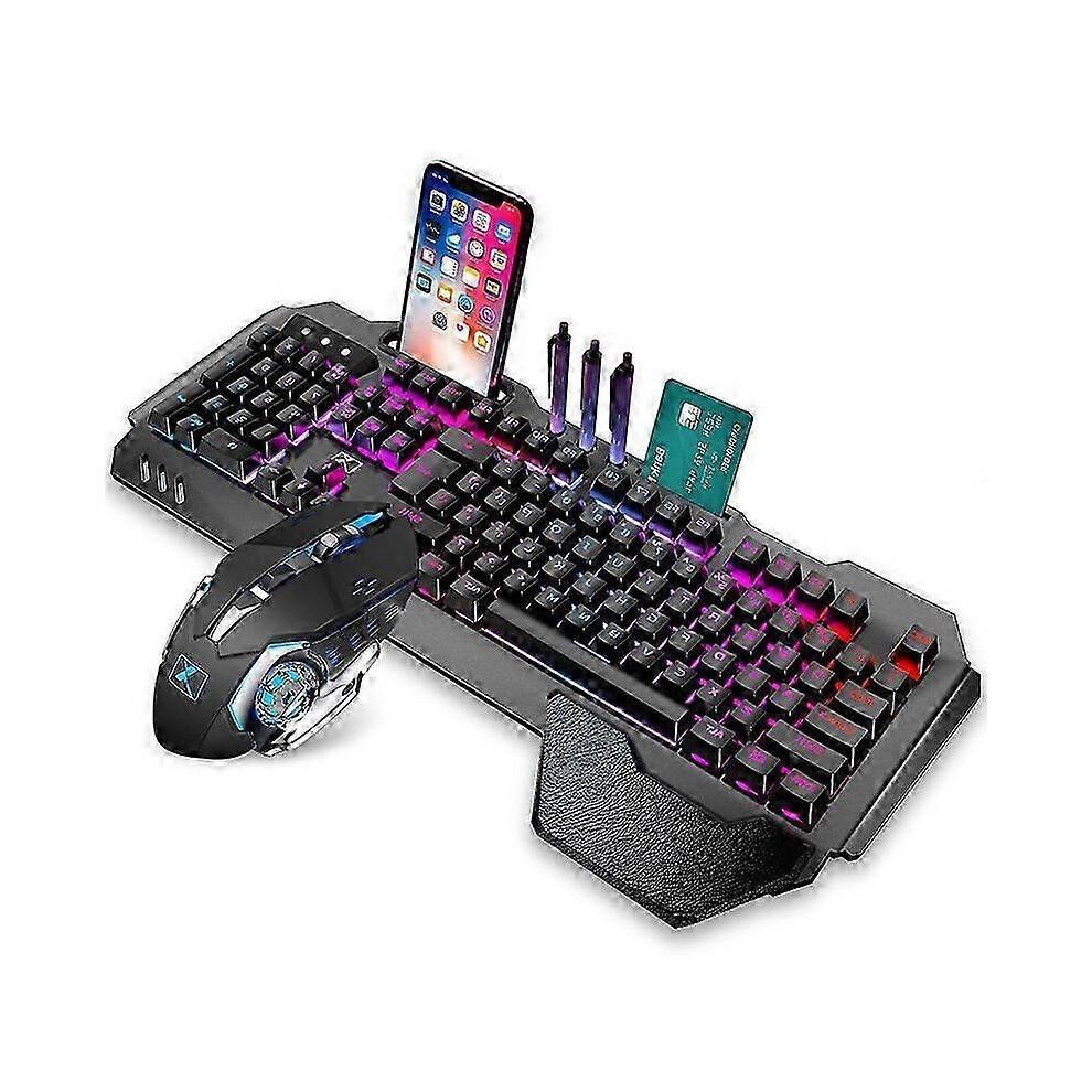 (Black) K680 RGB Rechargeable Gaming Wireless Keyboard and Mouse Set