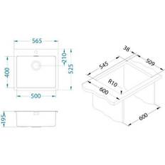 Alveus Diskho Pure - 565 X 525 mm