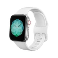 Apple Watch SE 44mm Armband i silikon, vit