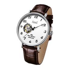 Arbutus Broadway Leather Strap White Open Heart Dial Automatic AR1805SWF Unisex Watch vit