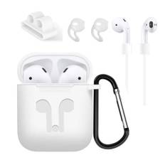 AirPods Silikone tilbehør sæt - 5i1 - Hvid