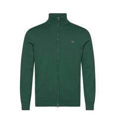 GANT Casual Cotton Zip Cardigan Grön