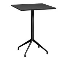 HAY - About a Table AAT15 High - Black Base - Black Linoleum - 80x80x105 cm - Barborde - Hee Welling - Sort - Metal/Træ/Plast