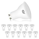 GY GU10 LED-Glödlampor 8W 800LM, 4000K Neutral Vit, Motsvarar 80 W, 120° Strålvinkel, Frostad, Icke-dimbar, Energibesparande LED-lampa 12 Stycken