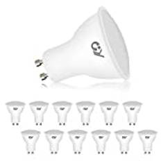 GY GU10 LED-Glödlampor 8W 800LM, 4000K Neutral Vit, Ersätter 80W Halogenlampa, 120° Strålvinkel, Frostad, Icke-dimbar, Energibesparande LED-lampa 12 Stycken