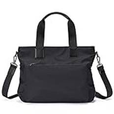 Portföljstruktur crossbody väska datorväska stor kapacitet fritid handväska duk,