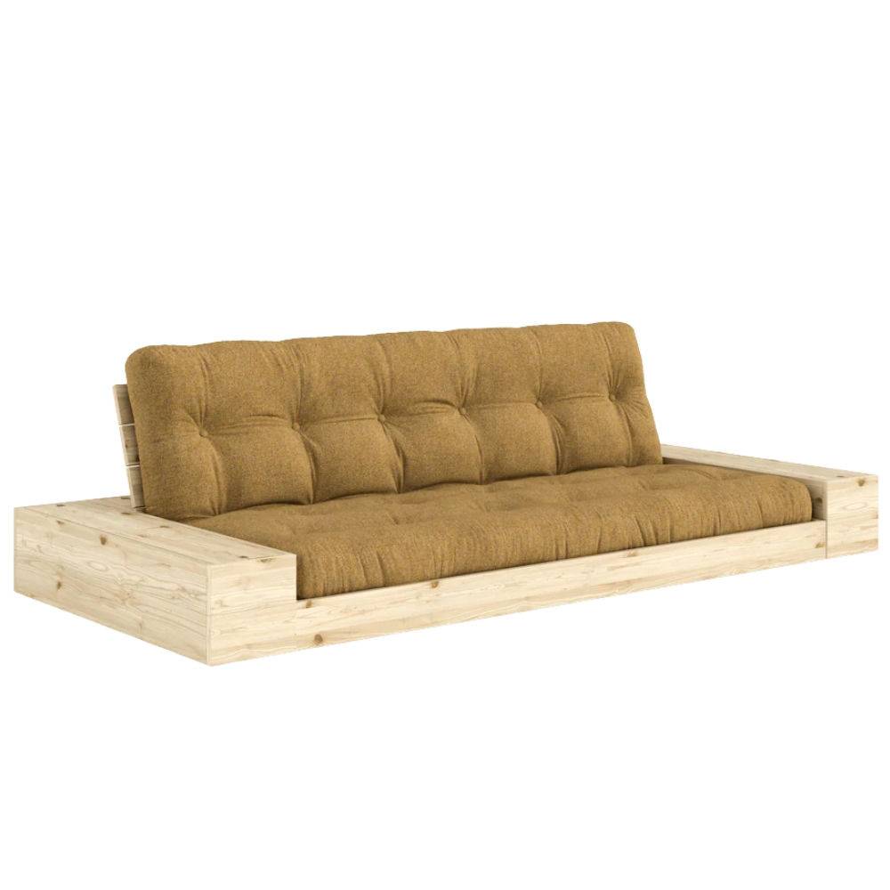 Karup Design Base Sovesofa (inkl. 2 skuffer) Golden Ochre 643 Clear Lacquered 101