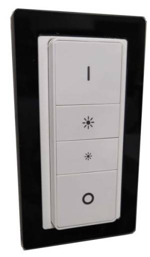 Indsats til Philips Hue dimmer med LK Pure design ramme, sort
