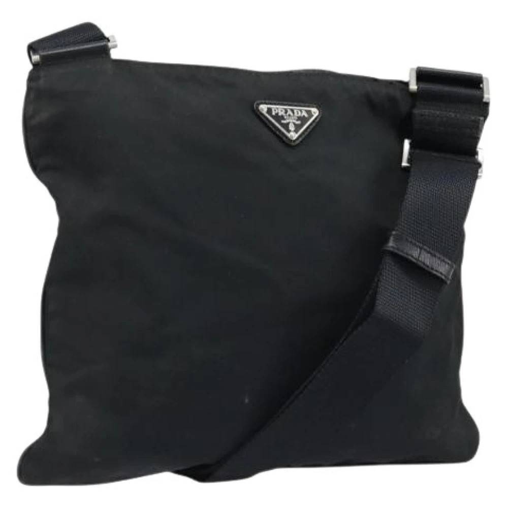 Prada Vintage Pre-owned Vintage Skuldertaske - Vintage - Dame - Sort - ONE SIZE - Uld
