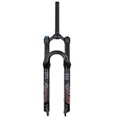 GEIRONV Aluminiumlegering MTB Cykelupphängningsgaffel, 27,5/29 Tum Skivbroms Färd 120 Mm Rakt Rör Snabbkopplingsluftgaffel MTB/XC/AM/FR(Black-Manual lock,27.5inch)