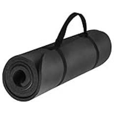 NOSIARO® - Tjock sportmatta, pilates, hög densitet, 15 mm tjock, halkfri, 183 x 61 x 1,5 cm, yogamatta, gymnastikmatta, med väska och resår ingår