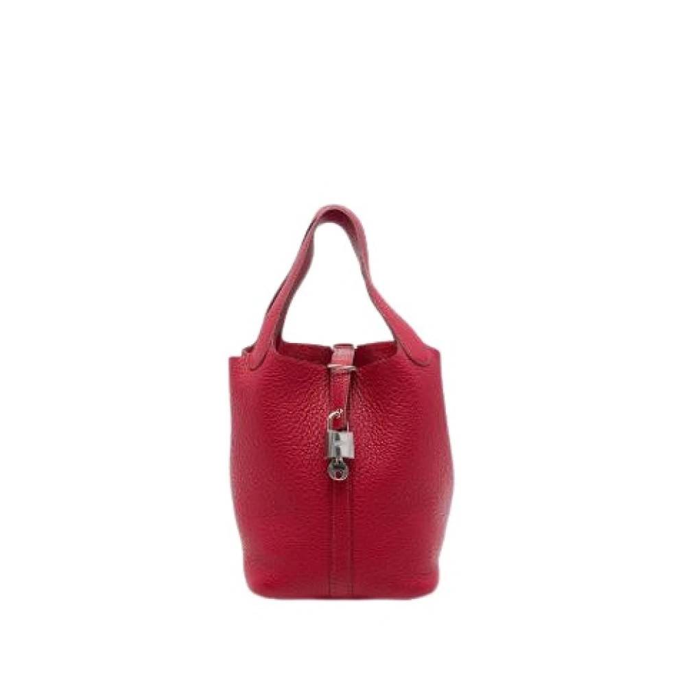 Hermès Vintage Pre-owned Picotin Lock 18 - Vintage - Dame - Rød - ONE SIZE - Læder